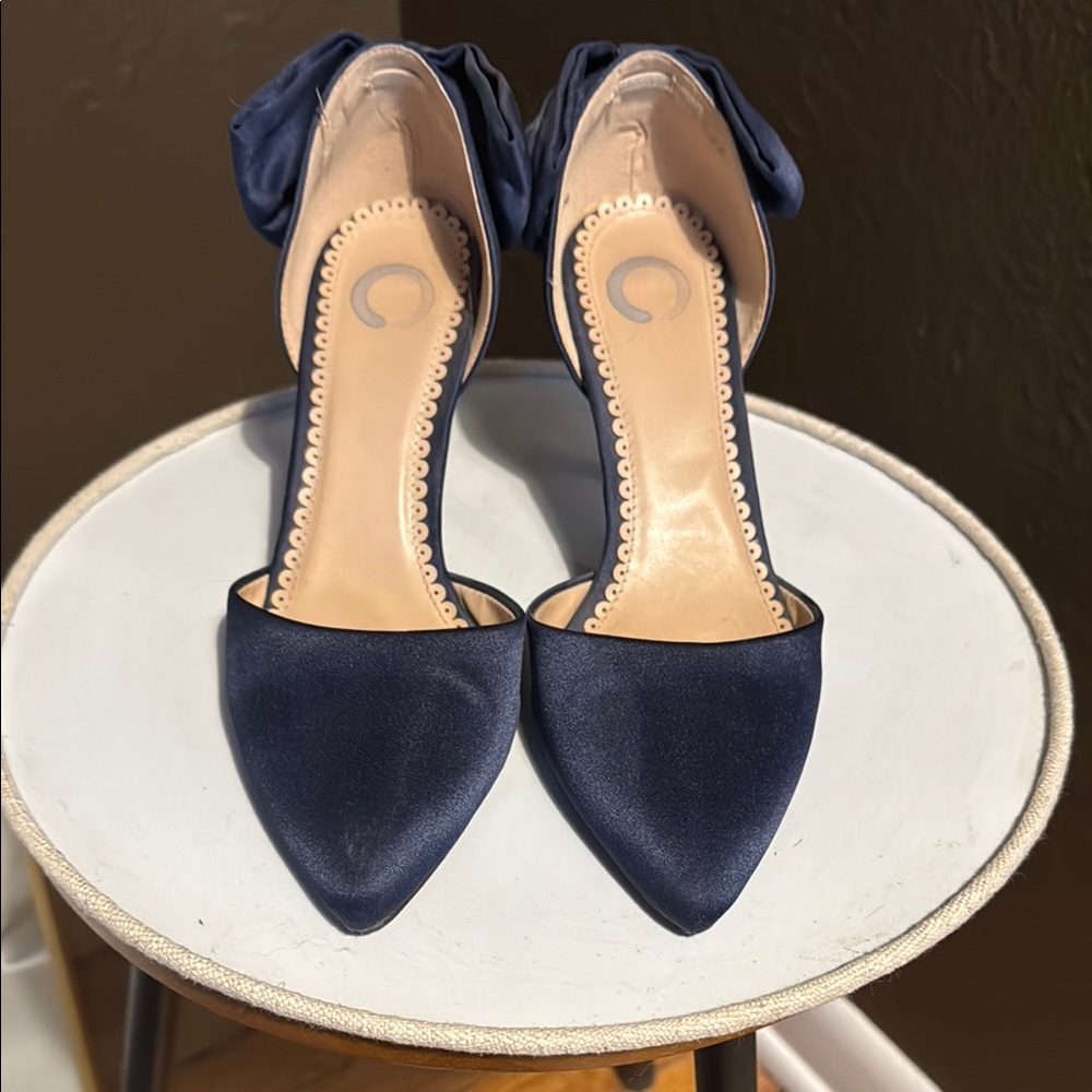 Elegant Navy Blue Women's Heels